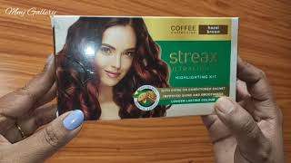 Streax Ultralights Highlighting Kit Coffee Collection Hazel Brown  Easy hair colouring at home [upl. by Ahsoik]