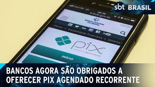 Bancos oferecem Pix agendado recorrente a partir desta segunda 28  SBT Brasil 271024 [upl. by Bergquist694]