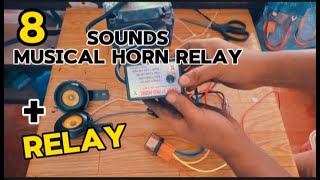 8 sounds Nhay 3pro musical horn Relay With 12 volts Relay Install [upl. by Rahs]