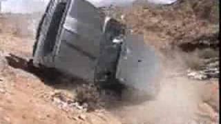 Truck flips down hill [upl. by Aynas]