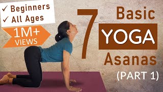 Basic YOGA ASANAS for GOOD HEALTH  for Beginners and all Age Groups  Beginners Yoga at Home [upl. by Letsirhc]