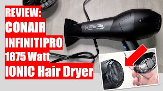 REVIEW CONAIR INFINITIPRO 1875 Watt IONIC Hair Dryer [upl. by Nirej]