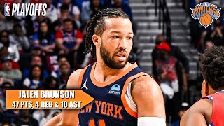 JALEN BRUNSON SETS NEW FRANCHISE PLAYOFF SCORING RECORD 🔥  NBA on ESPN [upl. by Whiteley]