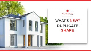 Whats New in Architect 3D 2024 Duplicate Shape [upl. by Anastasia678]