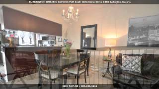 BURLINGTON ONTARIO CONDOS FOR SALE 4016 Kilmer Drive 310 Burlington Ontario  Virtual Tour [upl. by Sawyere]