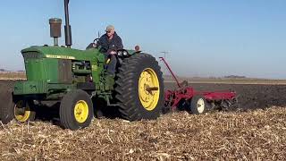 Bill Burnham’s 1966 4020 John Deere 128HP MampW TurboNew Life KitMampW add on’sPlowing [upl. by Lear]