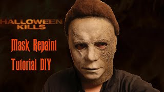 Halloween Kills Michael Myers Mask Repaint Tutorial DIY [upl. by Durning]