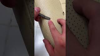 Leather seat repair process [upl. by Alekin]