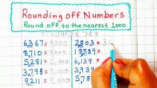 round off । rounding off Numbers । Round off the following numbers to the Nearest 1000 Examples [upl. by Naji]