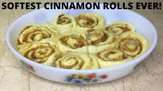 Softest Cinnamon Rolls Ever  Best Cinnamon Rolls Recipe With Best Frosting  Kitchen Chemistry [upl. by Lezley251]