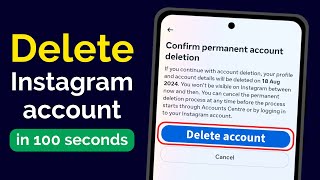 How to Delete Instagram Account Permanently in 100 seconds [upl. by Earas]