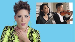 Halsey Watches Fan Covers on YouTube  Glamour [upl. by Bouzoun731]