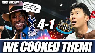 WE COOKED THE MAGPIES RICHARLISON BRACE HEUNG MIN SONSATIONAL Tottenham 41 Newcastle HIGHLIGHTS [upl. by Calle468]