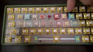 Gateron Milky Yellow compared to several similar KTT linear switches [upl. by Annonyw]