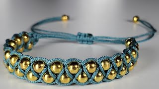 DIY Pulsera de Hilo Chino y Cuentas Fácil y Rápida  Easy Bracelet  Pulseras de Moda ✔️ [upl. by Roselia]