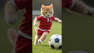 cats football ⚽️ match cat football worldcup soccer funny shorts [upl. by Sillek]