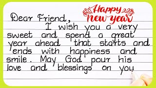 Happy New Year Card Writing 2024  Happy New Year Greetings Card Messages  Happy New Year Wishes [upl. by Ahseuqram]