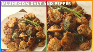 Mushroom salt and pepper restaurant style  Mushroom pepper fry  Mushroom recipes [upl. by Walley]