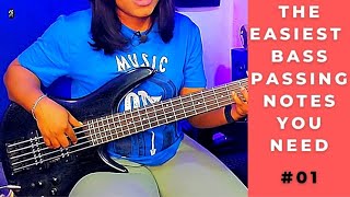 Easiest bass passing notes you can use on any song 01 [upl. by Dragoon394]