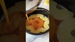 EGGLESS UPSIDE DOWN PINEAPPLE CAKE  HOW TO PINEAPPLE CAKE AT HOME shorts [upl. by Miza421]