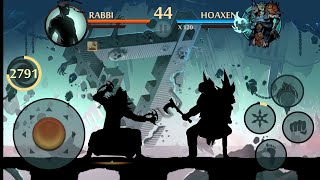 SHADOW FIGHT 2 GAMEPLAY  Tier 2 boss Hoaxen vs Time shift  deal 2k regular damage [upl. by Terris]