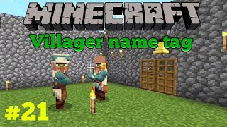 Villager Name Tag Setup Craft Anvil  Minecraft Hindi Gameplay 21 [upl. by Ayotan]