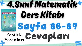 4Sınıf Matematik Kitabı SAYFA 3839 Sayıları Sıralama Cevapları  Pasifik Yayınları [upl. by Kaylyn]