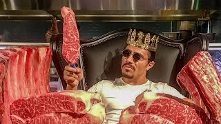 Salt Bae Cutting The Best Meat in Nusret Dubai 9 [upl. by Nylrehc]