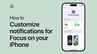 How to customize notifications for Focus on your iPhone  Apple Support [upl. by Iden]