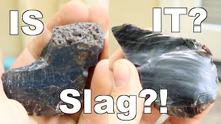 Is it slag How to tell the difference between obsidian and slag glass [upl. by Philipp]