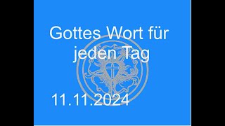 11112024 Gottes Wort für jeden Tag [upl. by Yleme]