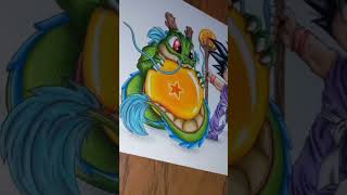 ✍️DibujoShenlonGoku🧒🐲 shenlong goku dragonball drawing coloredpencil shorts art anime [upl. by Yllus]