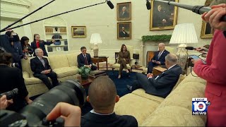 Biden has intense meeting with party leaders [upl. by Hsakaa363]