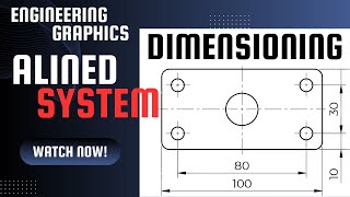 Aligned Dimensioning in Engineering Graphics engineeringgraphics engineeringdrawing [upl. by Erdrich]