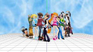 MMD PPGZ Yugioh and Kingdom Heart 2 Help me Leader Song Yami Yugi and Blossom [upl. by Agn178]