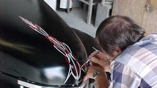 Hand Pinstriping Techniques Choosing The Right ColorsPart 1 [upl. by Akirdnuhs]