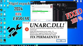 How to fix Unarcdll returned an error code 12 Error While Installing Games in Windows 10 [upl. by Pinto]