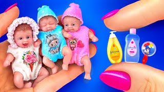 12 DIY MINIATURES for BABY DOLLS  Unboxing Surprise Balls  Barbie funny video [upl. by Pernick]