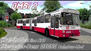 OMSI 2 Waldhofen Line 593 MercedesBenz O305G BahnbusMod [upl. by Niveek]