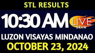 Stl Result Today 1030 am draw October 23 2024 Wednesday Luzon Visayas and Mindanao Area LIVE [upl. by Schott570]