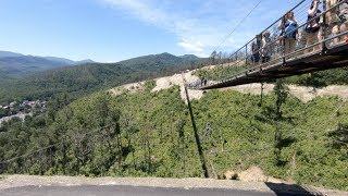 Gatlinburg SkyBridge review  North Americas longest suspension bridge at SkyLift Park in Tennessee [upl. by Anaihk]