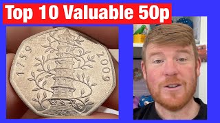 Top 10 Most Valuable and Rare 50p Coins Plus Coin Collecting Tips and Tricks [upl. by Oconnor]