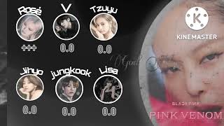 How would BTS x Bp x Twice subunit sing Pink Venom by blackpink line distributionkpopbptwicebts [upl. by Steele]