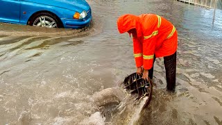 Street Drain Saviors Unclogging Flooded Drains Like a Pro [upl. by Cymbre]