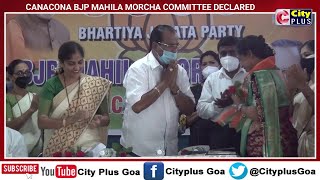 CANACONA BJP MAHILA MORCHA COMMITTEE DECLARED [upl. by Pius]