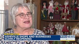 Asheville shops and businesses slowly reopening [upl. by Lemart]