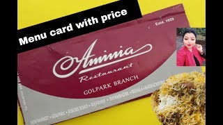 Aminia Restaurant Kolkata  Menu With Price [upl. by Irpac553]