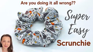 Easiest Way to Make a Hair Scrunchie  EASY DIY sewing project [upl. by Asimaj]