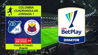 MILLONARIOS 21 DEPORTIVO PASTO en vivo  COLOMBIA   CUADRANGULAR  JORNADA 1 [upl. by Scharf]