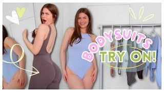 BODYSUIT TRY ON HAUL  low back high neck tank thong bottom [upl. by Sihon]